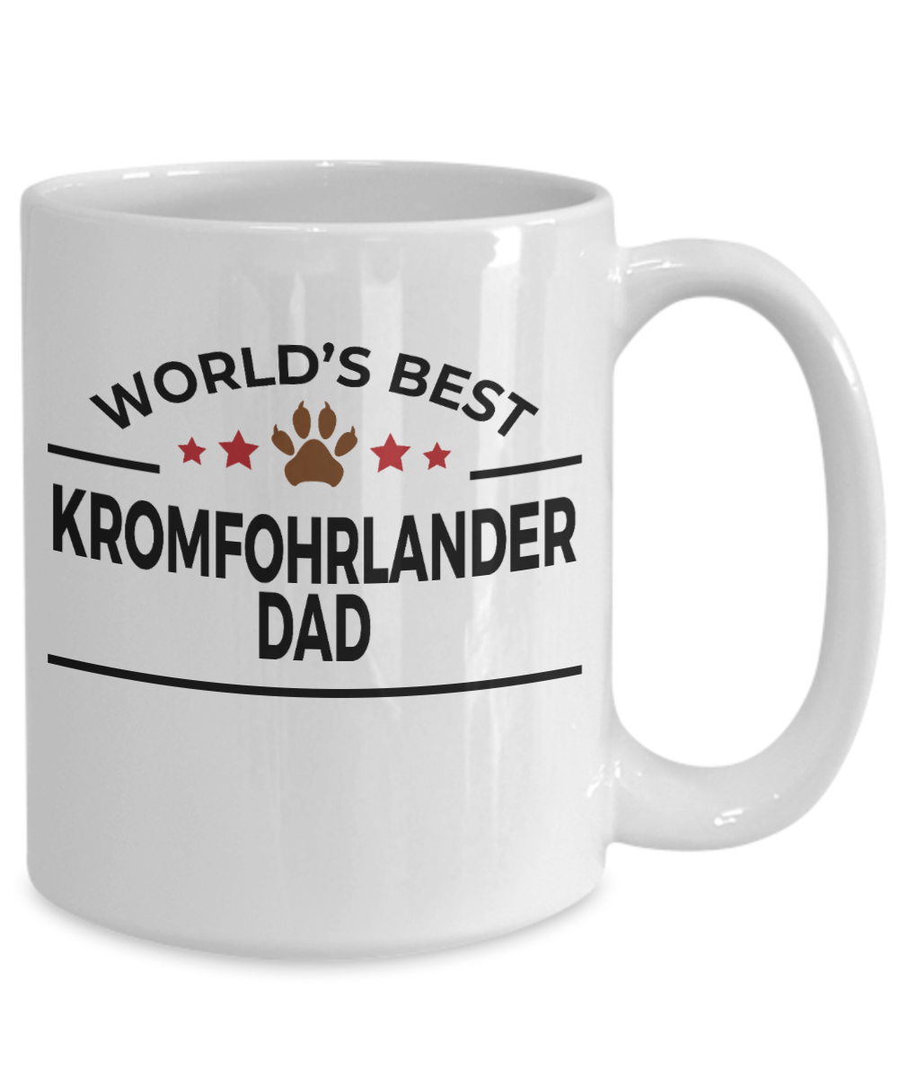 Kromfohrlander Dog Lover Gift World's Best Dad Birthday Father's Day White Ceramic Coffee Mug