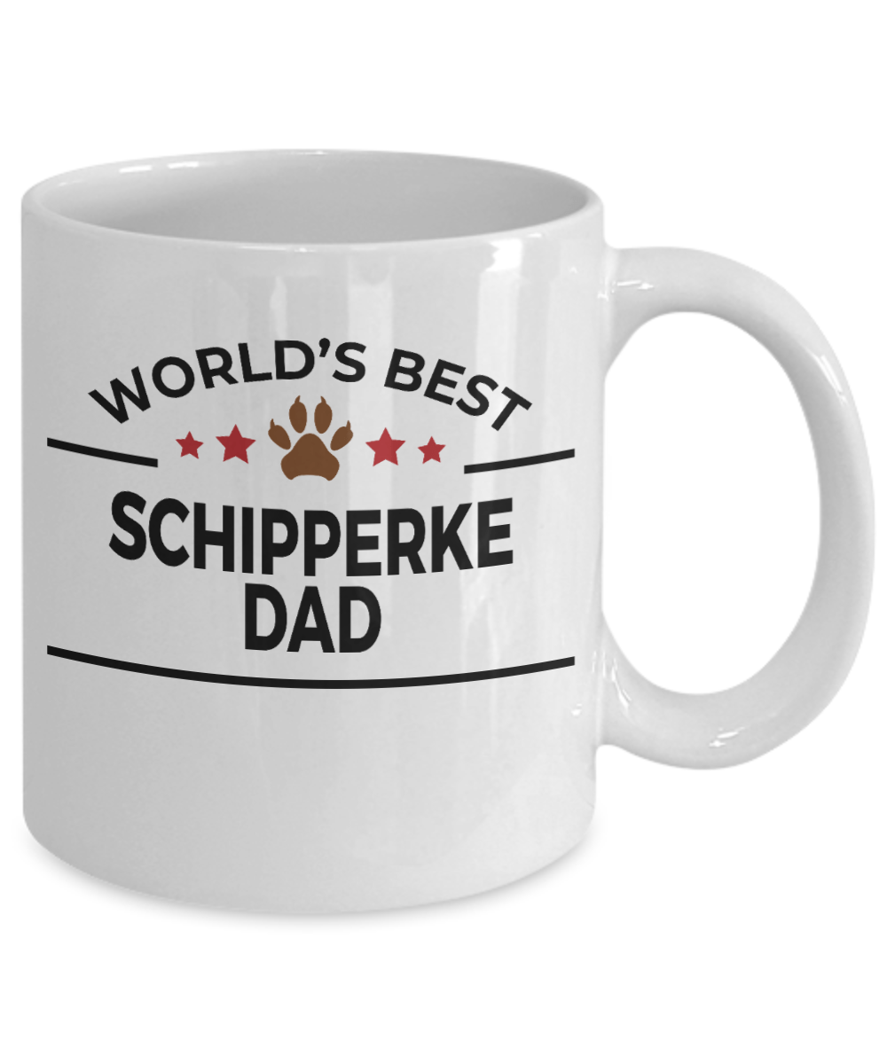 Schipperke Dog Dad Coffee Mug Custom photo upload and personalization available