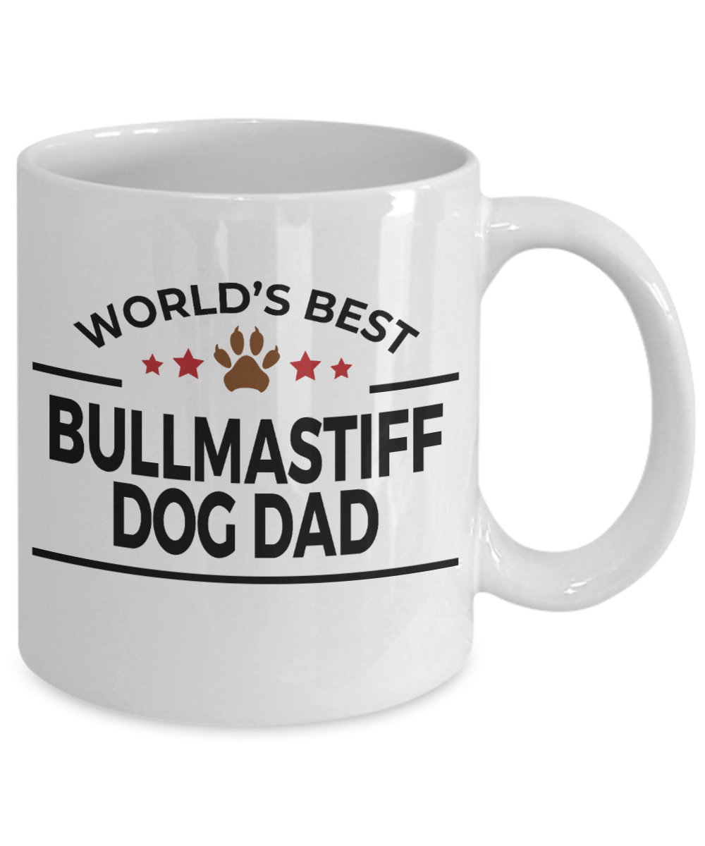 Bullmastiff Dog Lover Gift World's Best Dad Birthday Father's Day Ceramic Coffee Mug