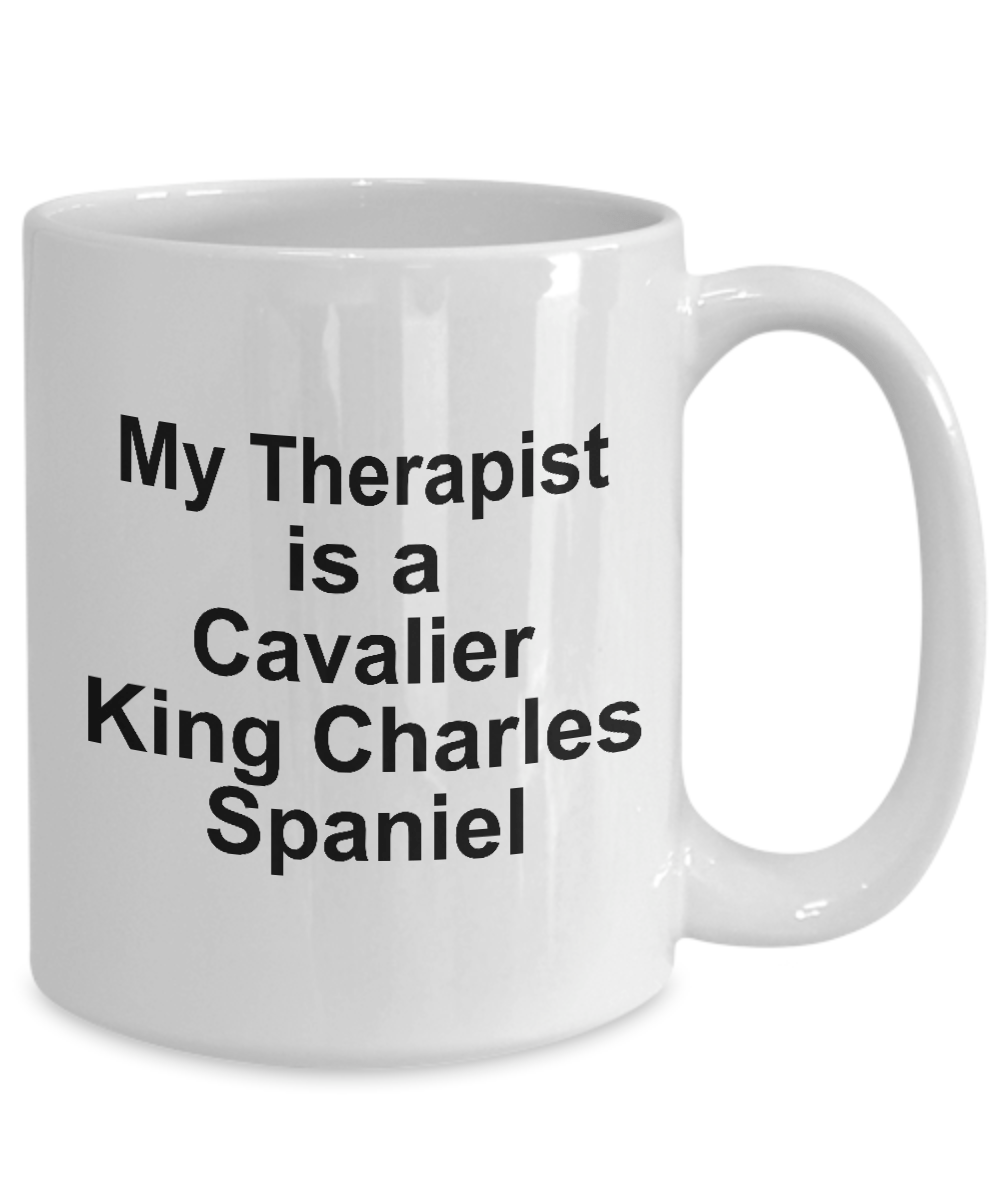 Funny Cavalier King Charles Spaniel Dog Owner Lover Gift Therapist White Ceramic Coffee Mug