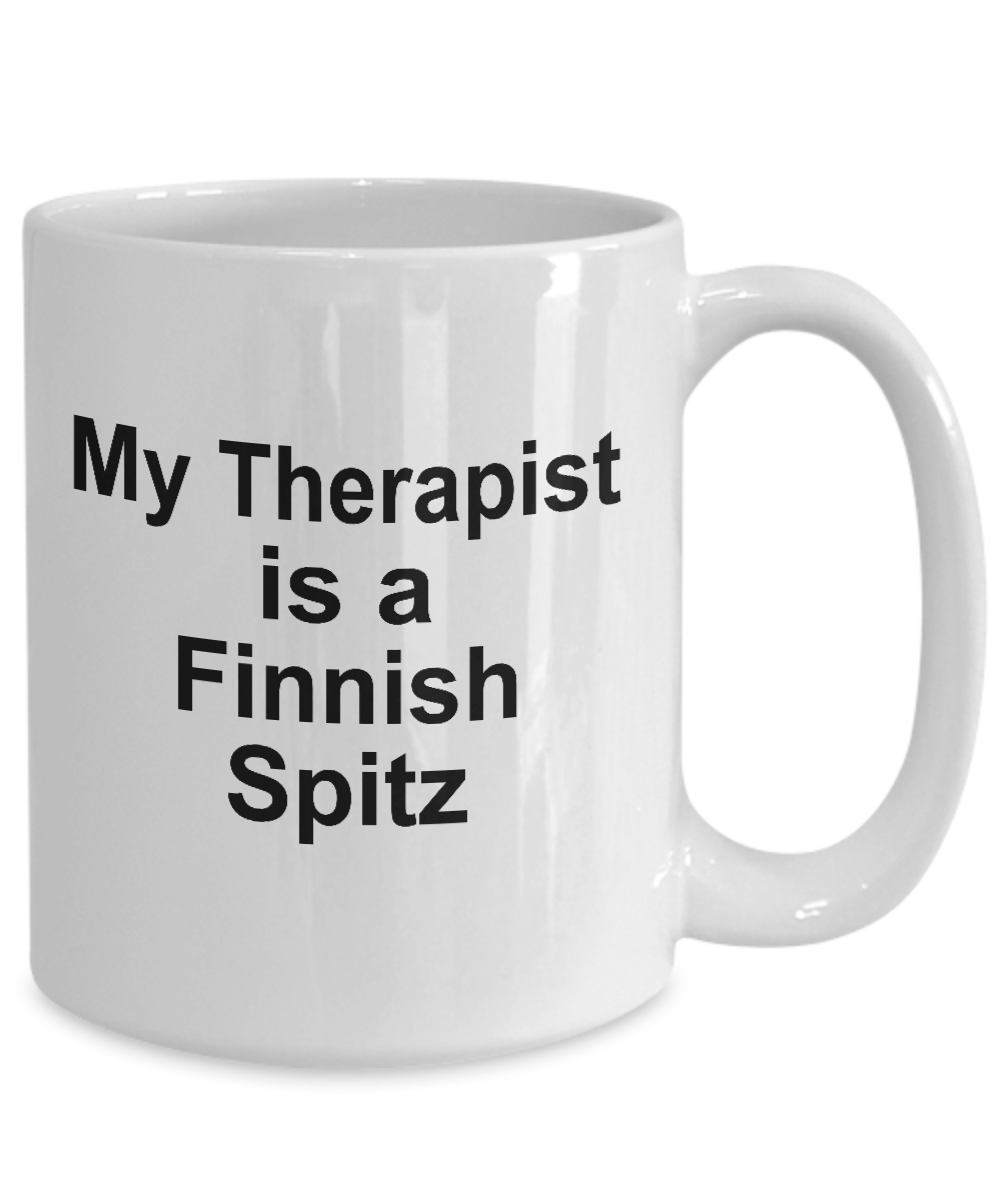 Finnish Spitz Dog Owner Lover Funny Gift Therapist White Ceramic Coffee Mug