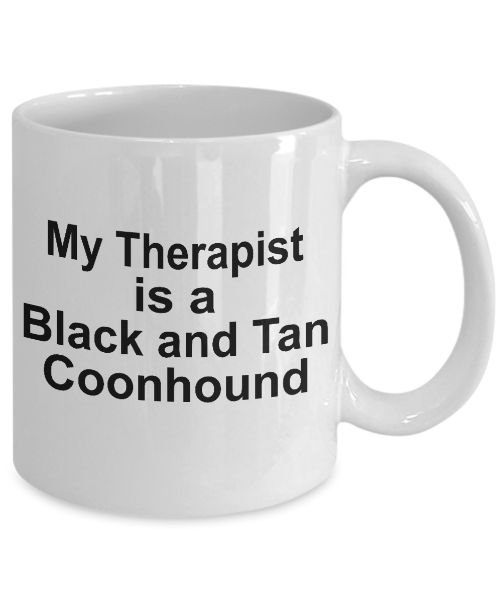 Black and Tan Coonhound Dog Therapist Coffee Mug
