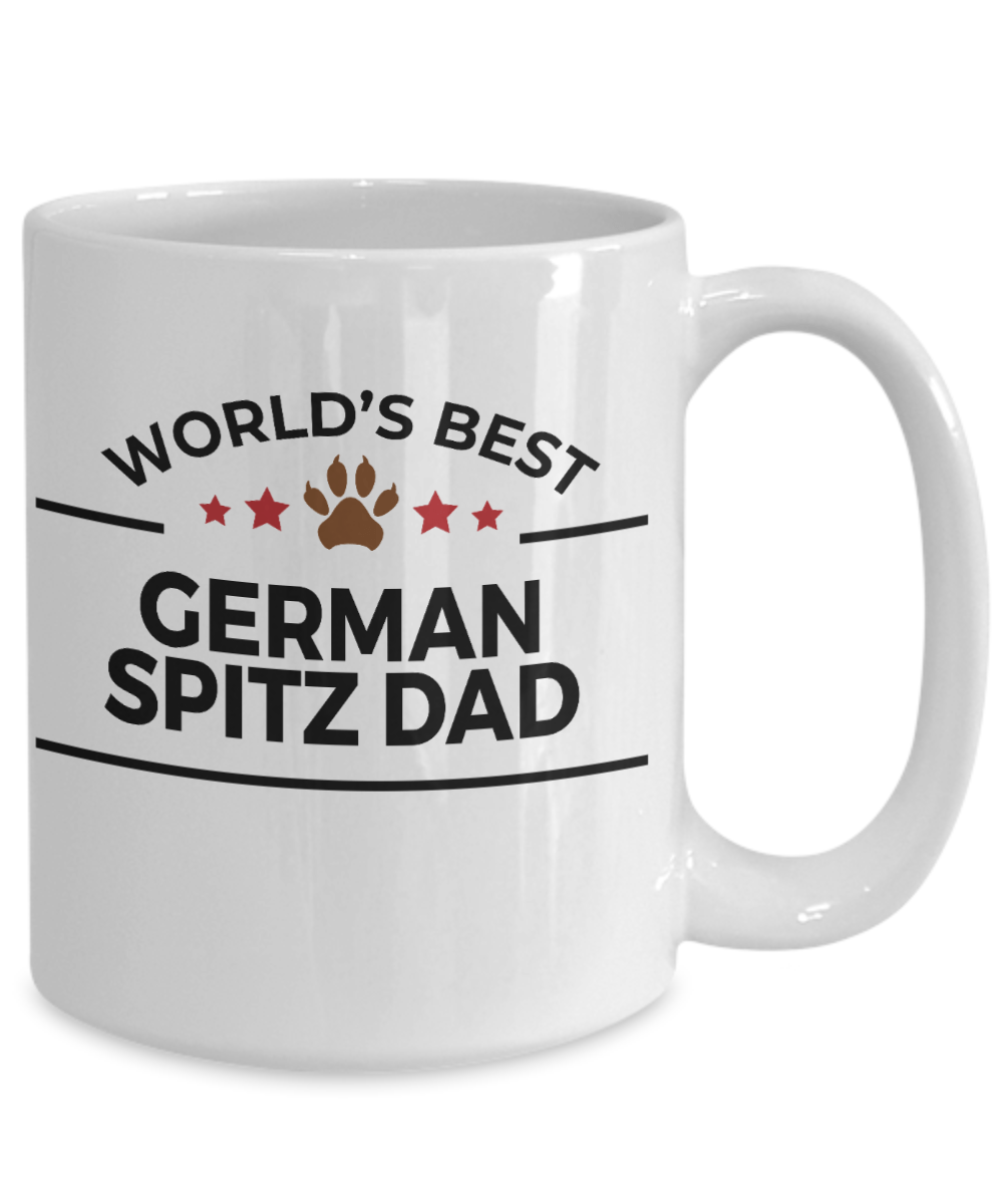 German Spitz Dog Lover Gift World's Best Dad Birthday Father's Day White Ceramic Coffee Mug