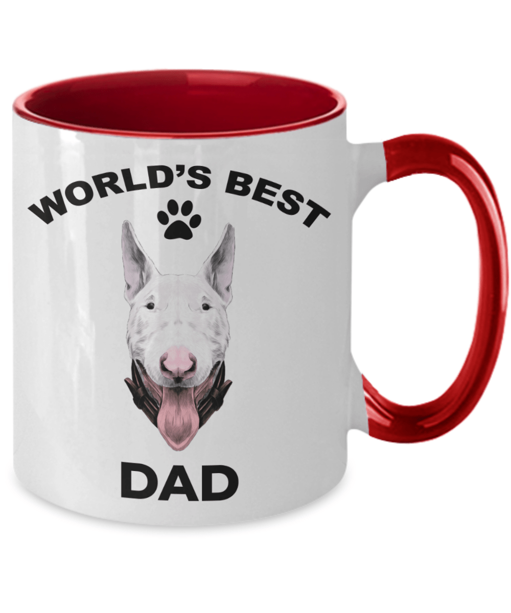 Bull Terrier Best Dad Two-tone coffee mugs