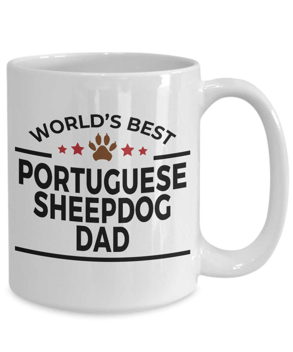 Portuguese Sheepdog Dog Lover Gift World's Best Dad Birthday Father's Day White Ceramic Coffee Mug