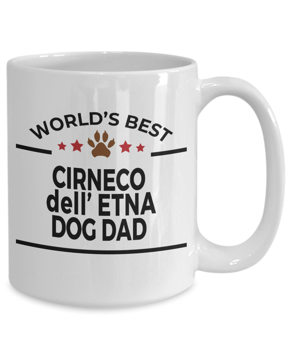 Cirneco dell'Etna Dog Lover Gift World's Best Dad Birthday Father's Day White Ceramic Coffee Mug