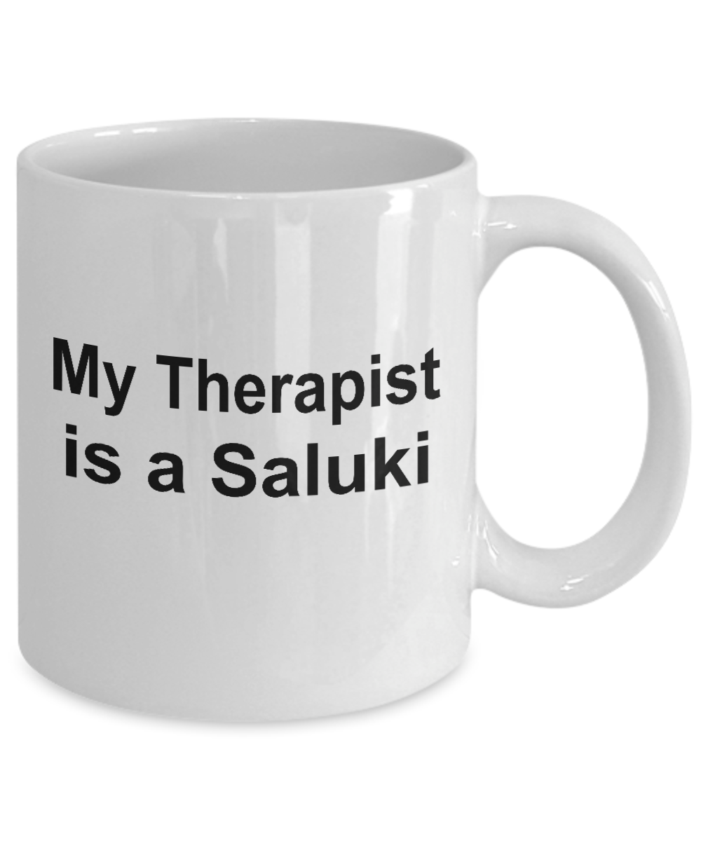 Saluki Dog Owner Lover Funny Gift Therapist White Ceramic Coffee Mug