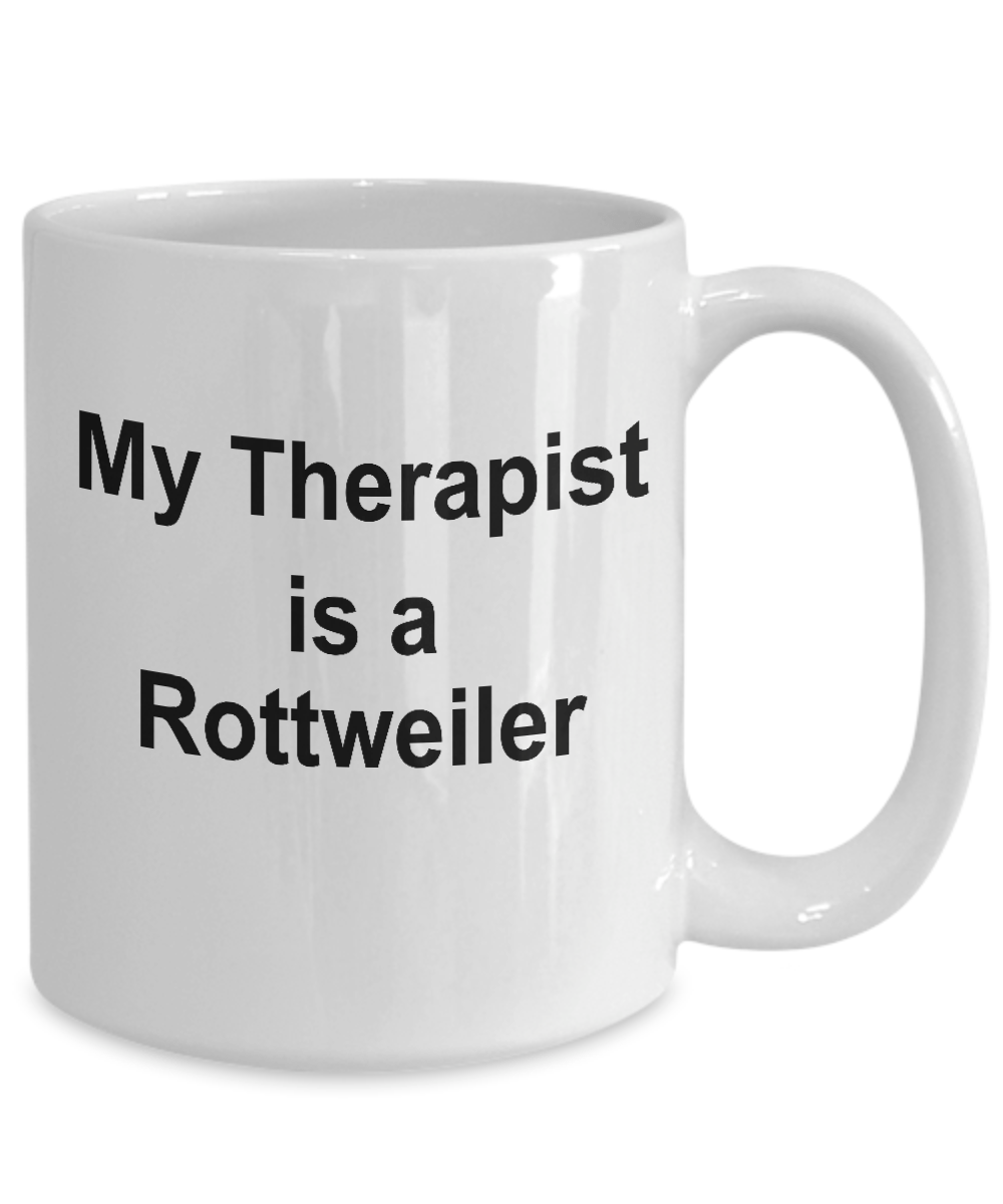 Rottweiler Dog Owner Lover Funny Gift Therapist White Ceramic Coffee Mug