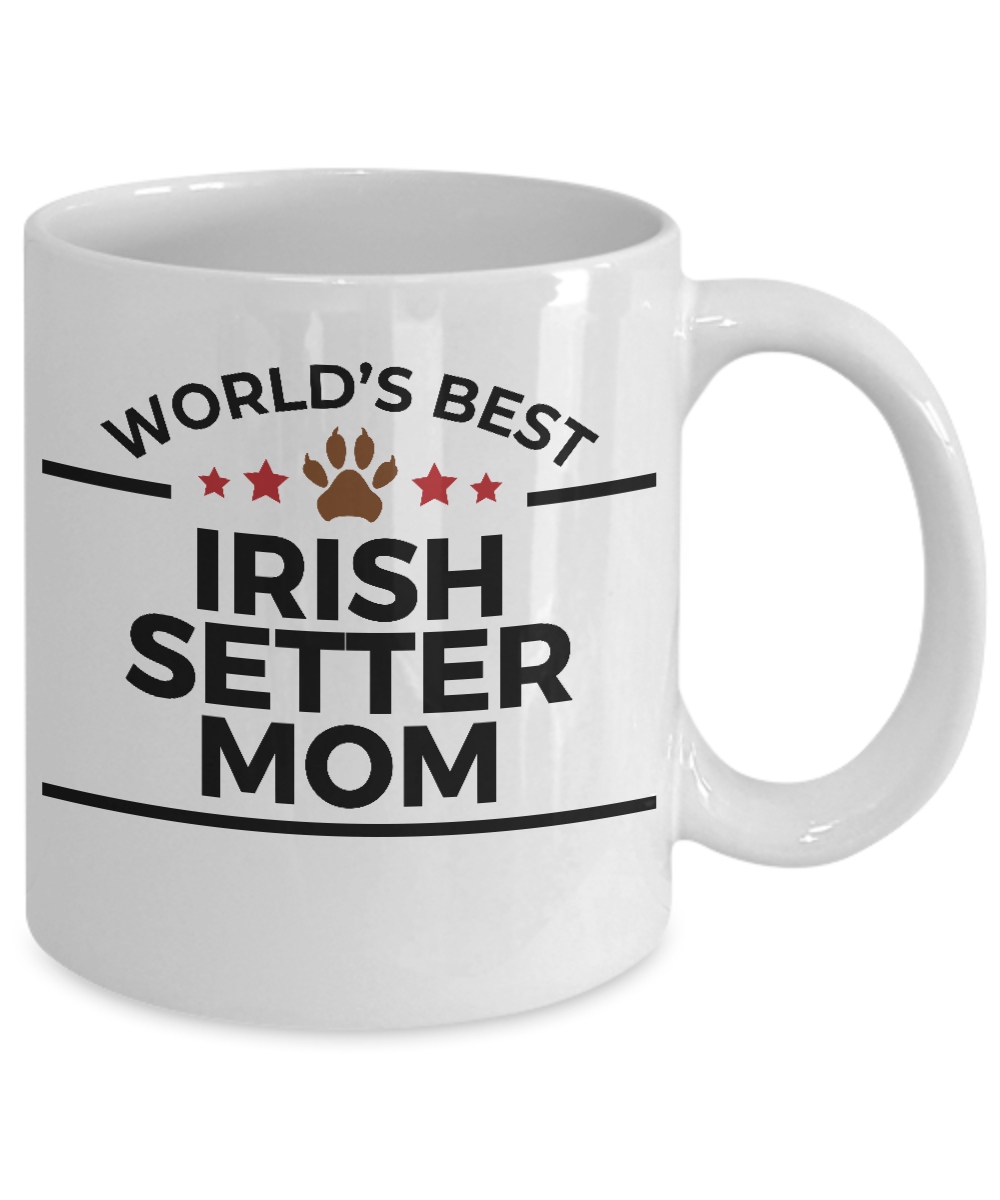 Irish Setter World's Best Dog Mom Custom Ceramic Coffee Mug