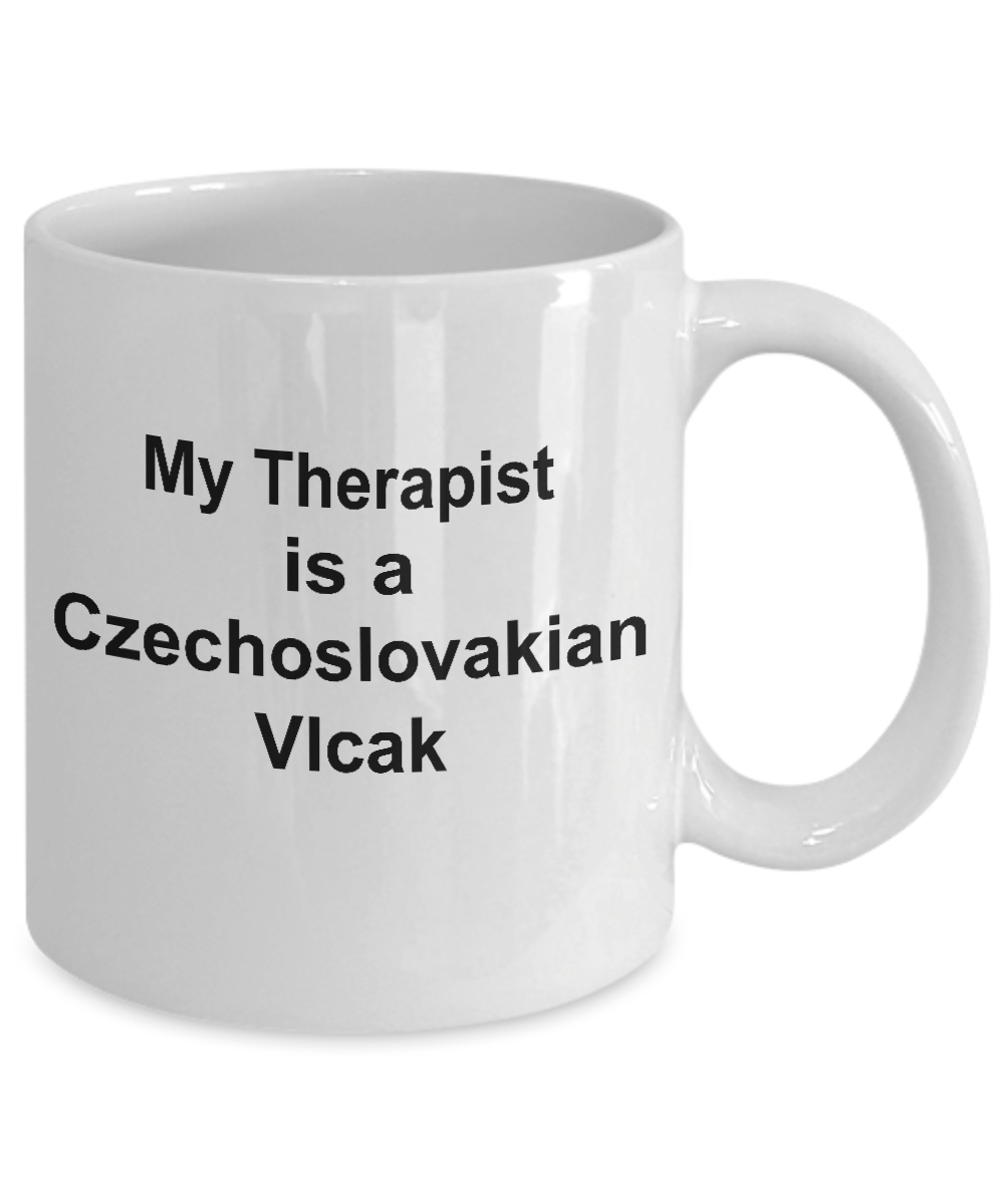 Czechoslovakian Vlcak Dog Owner Lover Funny Gift Therapist White Ceramic Coffee Mug