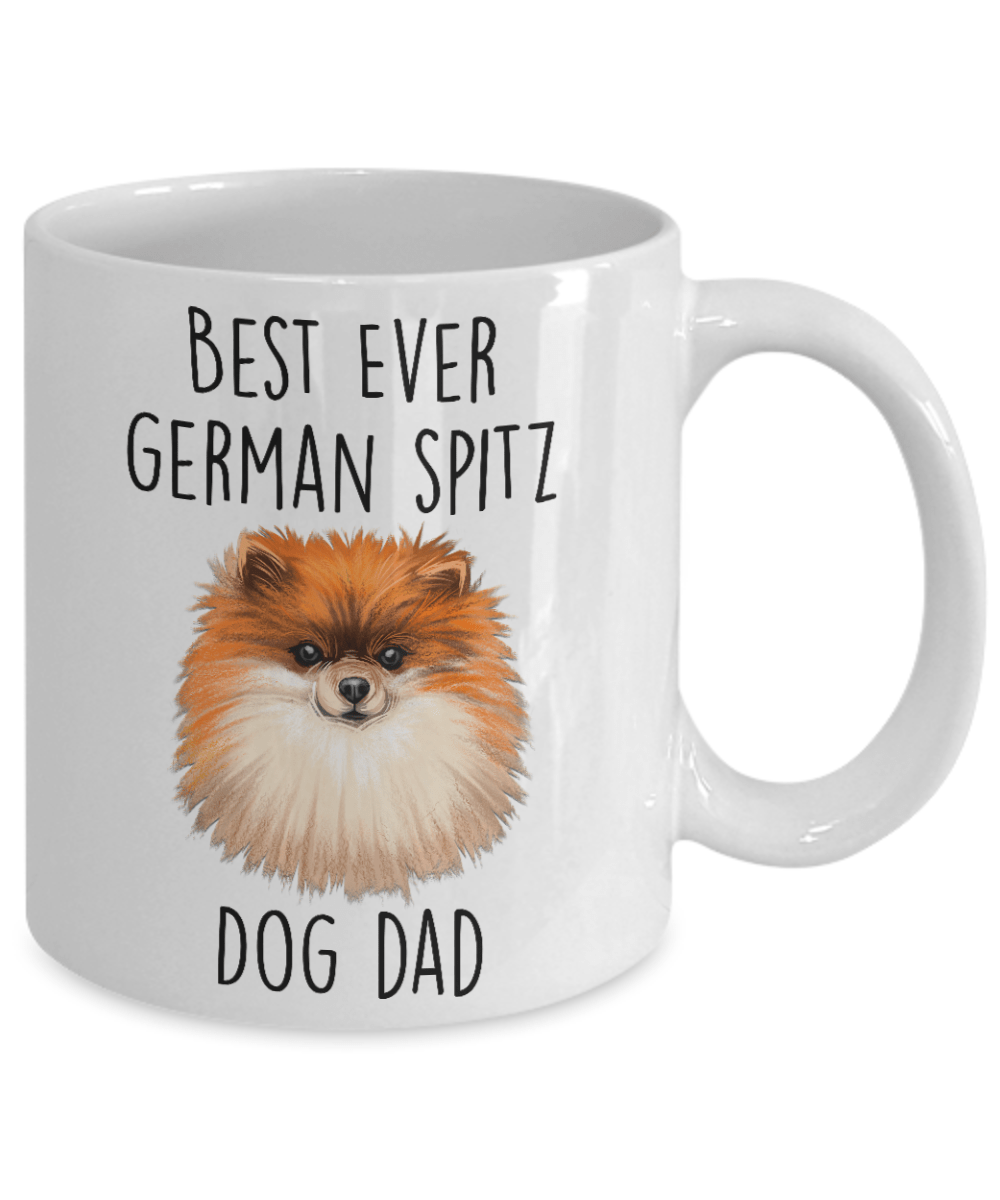 Best Ever German Spitz Dog Dad Custom Ceramic Coffee Mug