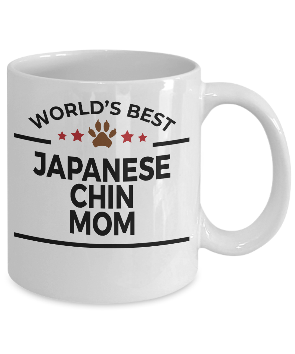 Japanese Chin Dog Lover Gift World's Best Mom Birthday Mother's Day White Ceramic Coffee Mug