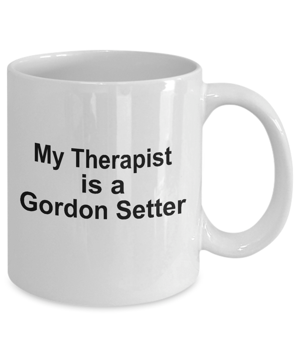 Gordon Setter Dog Owner Lover Funny Gift Therapist White Ceramic Coffee Mug