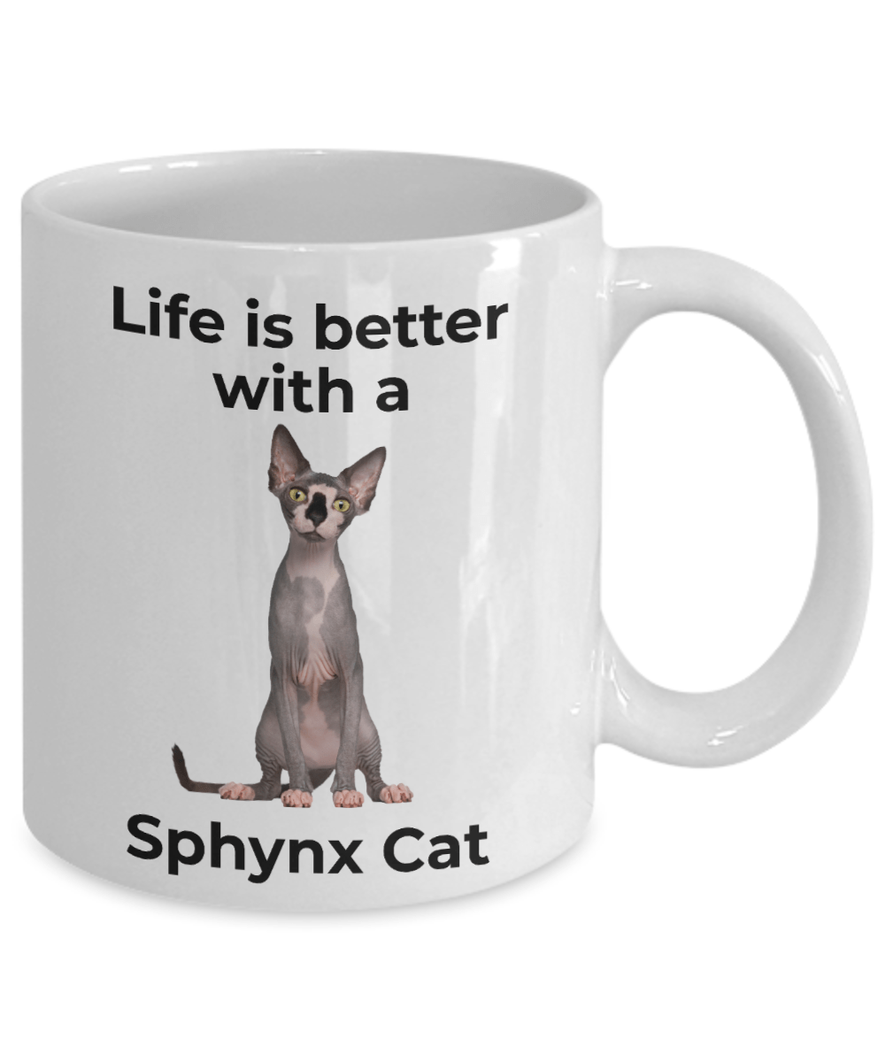 Sphynx Cat Coffee Mug - Life is Better