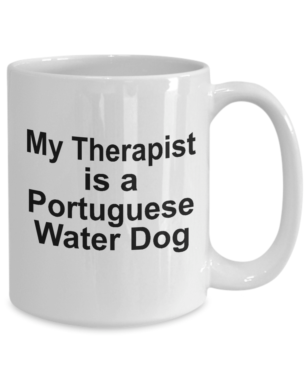 Portuguese Water Dog Dog Owner Lover Funny Gift Therapist White Ceramic Coffee Mug