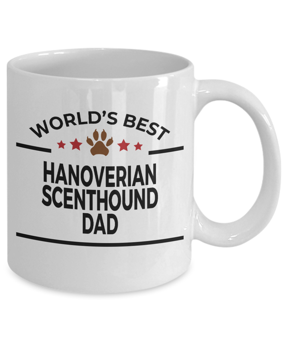 Hanoverian Scenthound Dog Lover Gift World's Best Dad Birthday Father's Day White Ceramic Coffee Mug