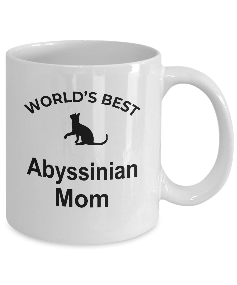 Abyssinian Cat Mom Ceramic Coffee Mug