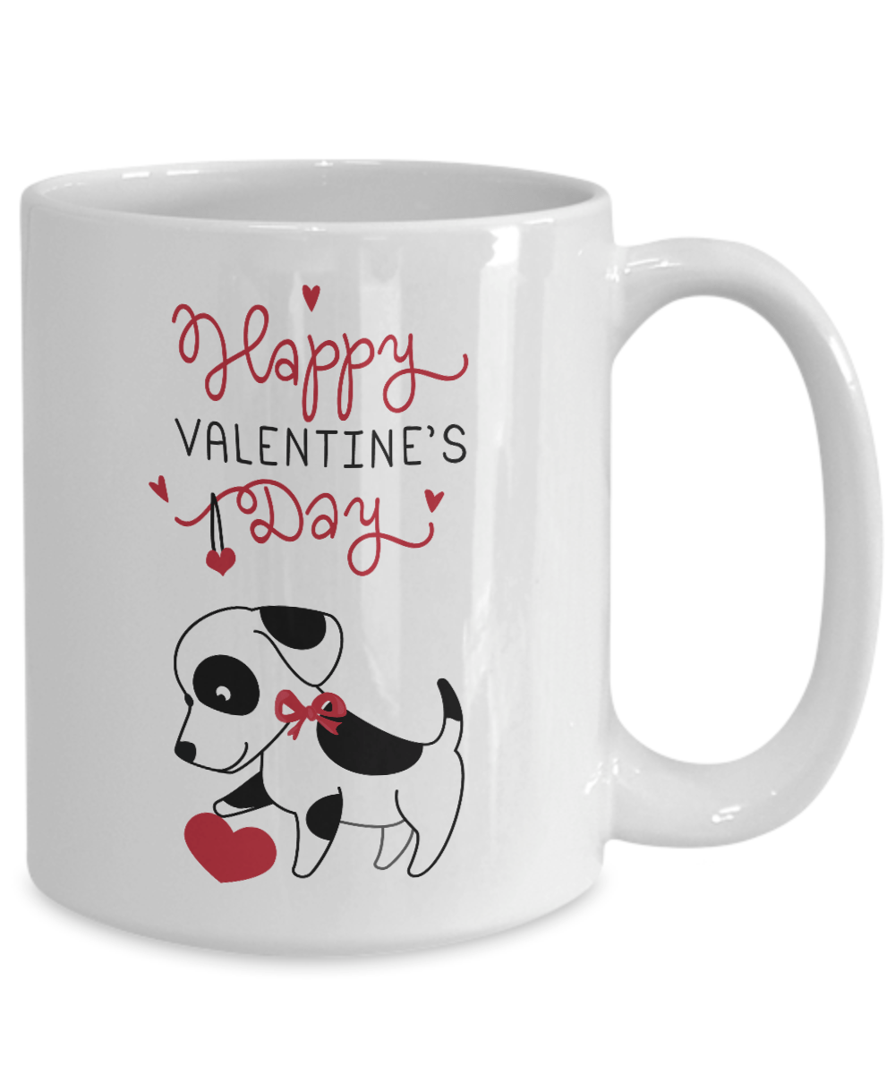Happy Valentine's Day Cute Puppy Coffee Mug