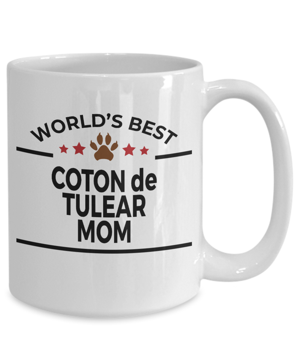 Coton de Tulear Dog Lover Gift World's Best Mom Birthday Mother's Day White Ceramic Coffee Mug