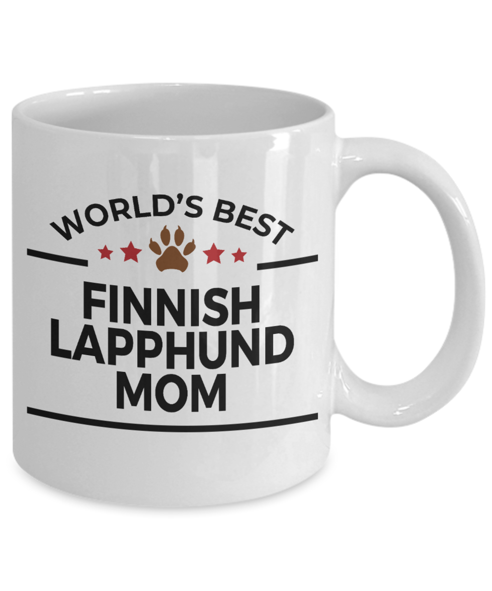 Finnish Lapphund Dog Lover Gift World's Best Mom Birthday Mother's Day White Ceramic Coffee Mug