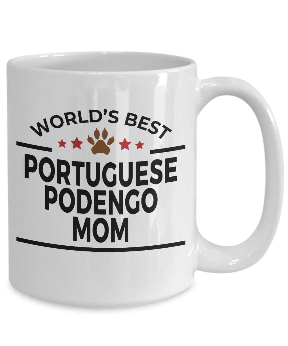 Portuguese Podengo Dog Lover Gift World's Best Mom Birthday Mother's Day White Ceramic Coffee Mug