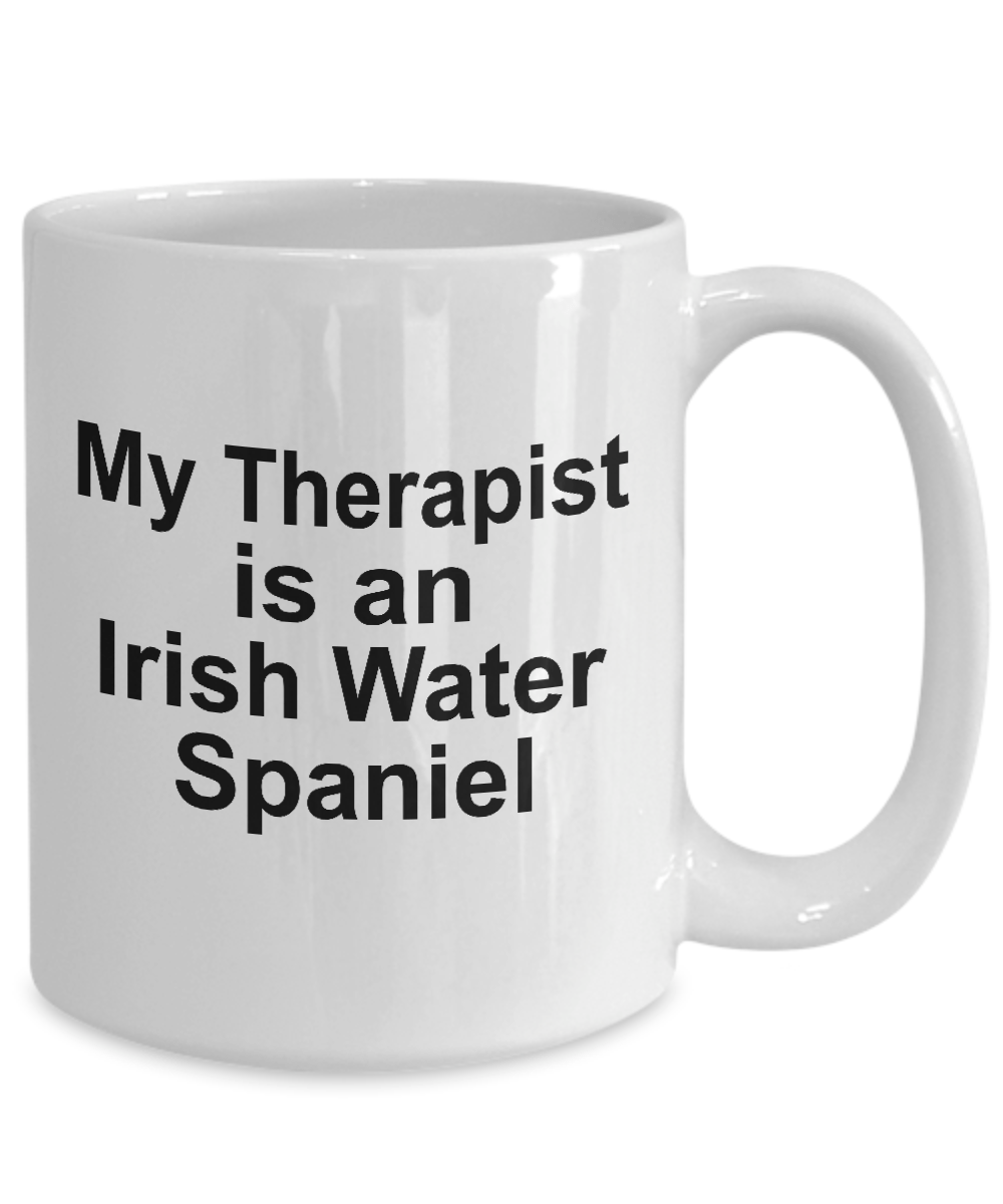 Irish Water Spaniel Dog Owner Lover Funny Gift Therapist White Ceramic Coffee Mug