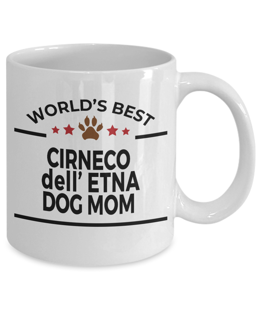 Cirneco dell' Etna Dog Lover Gift World's Best Mom Birthday Mother's Day White Ceramic Coffee Mug