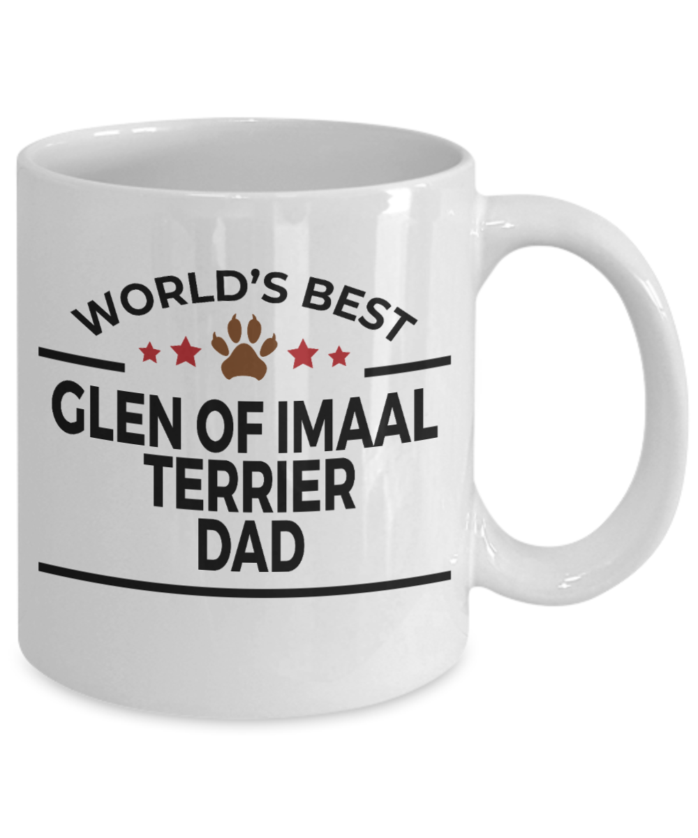 Glen of Imaal Terrier Dog Lover Gift World's Best Dad Birthday Father's Day White Ceramic Coffee Mug