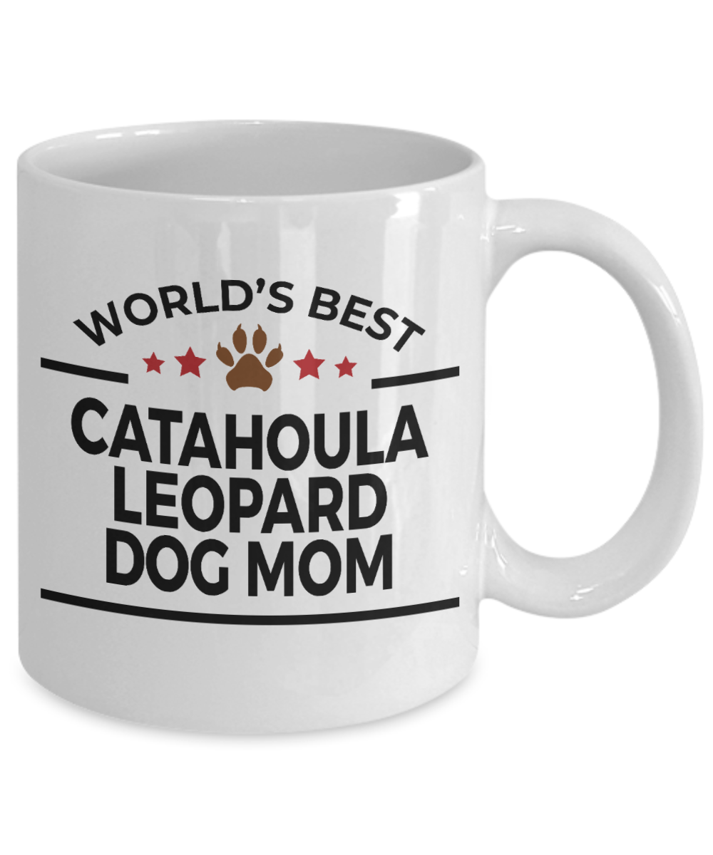 Catahoula Leopard Dog Lover Gift World's Best Mom Birthday Mother's Day White Ceramic Coffee Mug