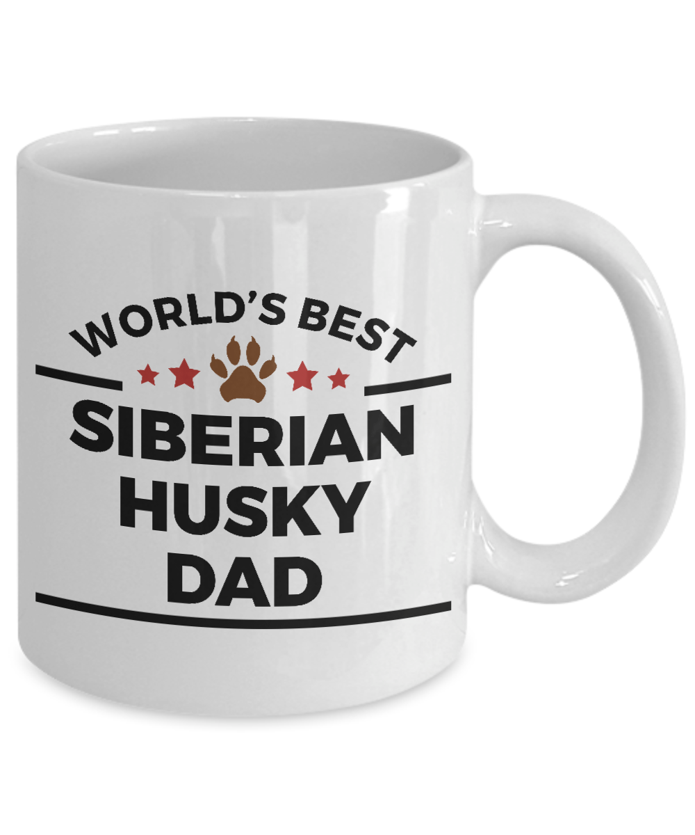 World's Best Siberian Husky Dad Ceramic Mug