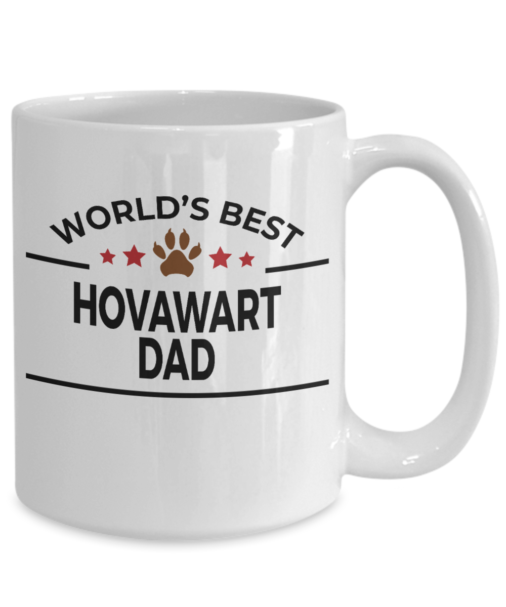 Hovawart Dog Lover Gift World's Best Dad Birthday Father's Day White Ceramic Coffee Mug