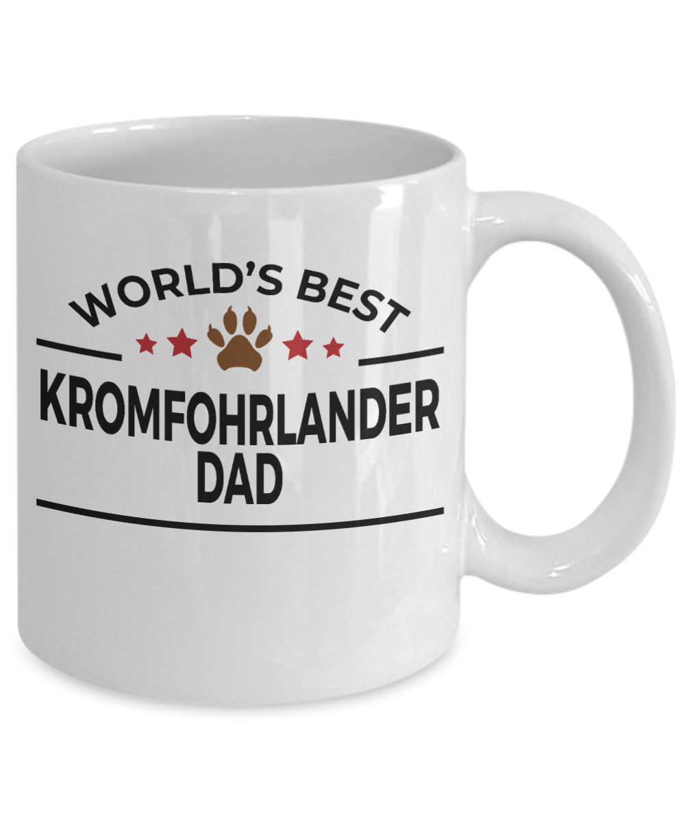 Kromfohrlander Dog Lover Gift World's Best Dad Birthday Father's Day White Ceramic Coffee Mug