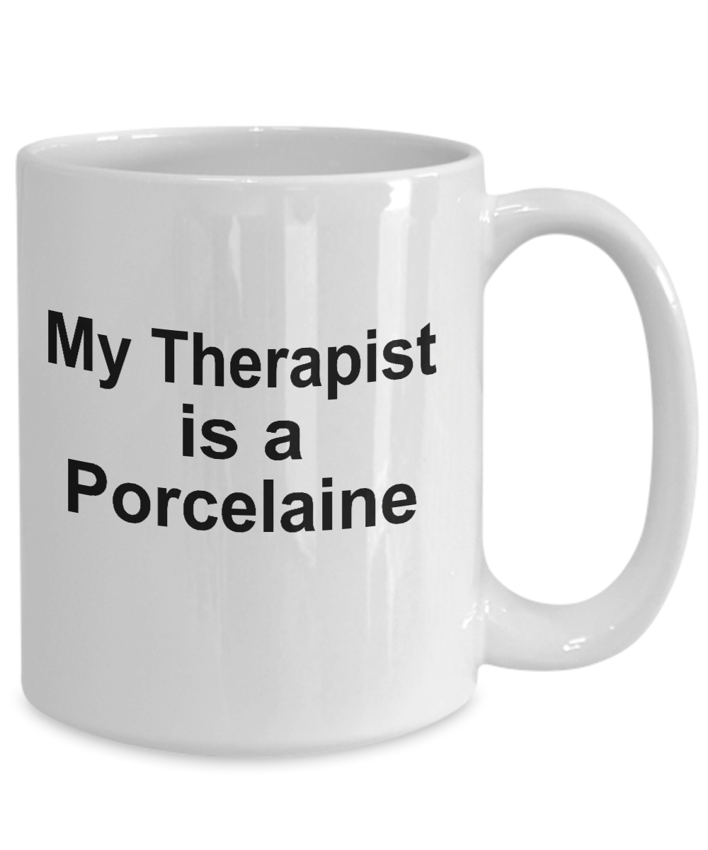 Porcelaine Funny Dog Owner Lover Gift Therapist White Ceramic Coffee Mug