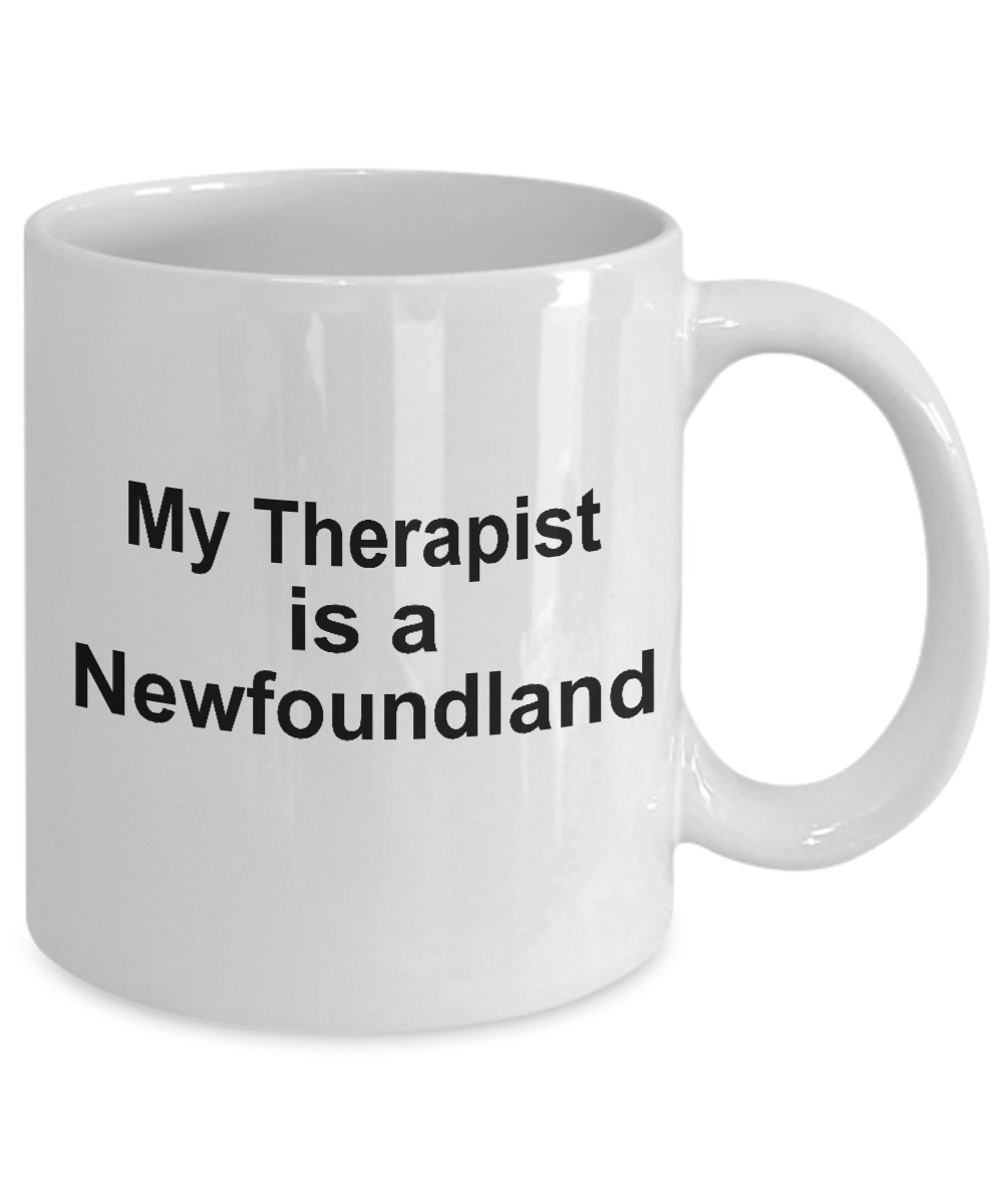 Funny Newfoundland Dog Owner Lover Gift Therapist White Ceramic Coffee Mug