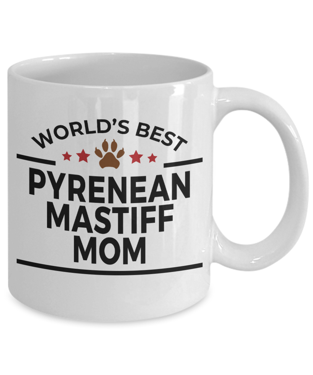 Pyrenean Mastiff Dog Lover Gift World's Best Mom Birthday Mother's Day White Ceramic Coffee Mug