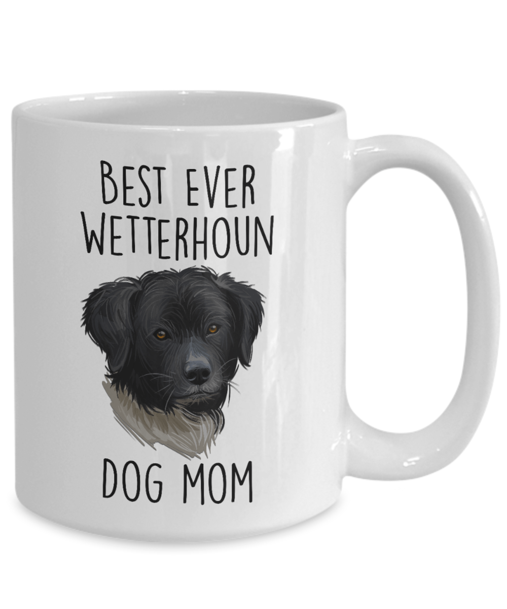 Best Ever Wetterhoun Dog Mom Custom Ceramic Coffee Mug