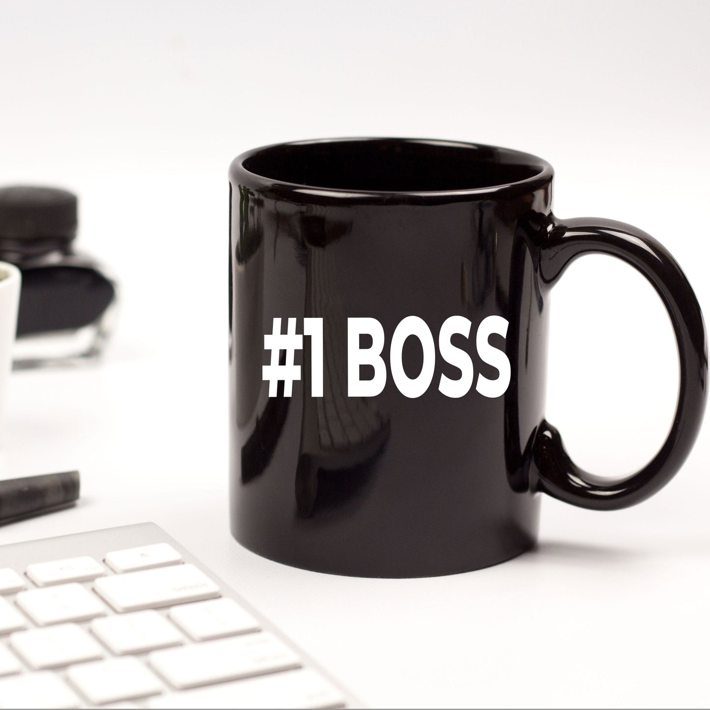 Number One Boss Black Coffee Mug