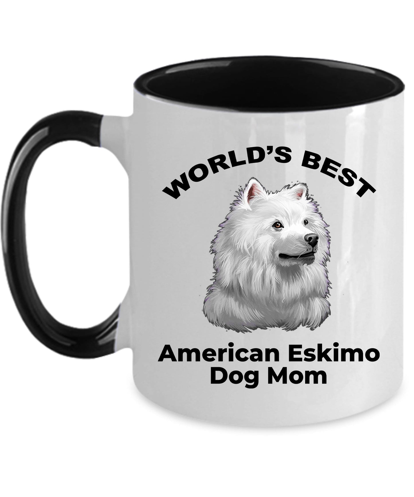 Best Ever American Eskimo Dog Mom Ceramic Coffee Mug