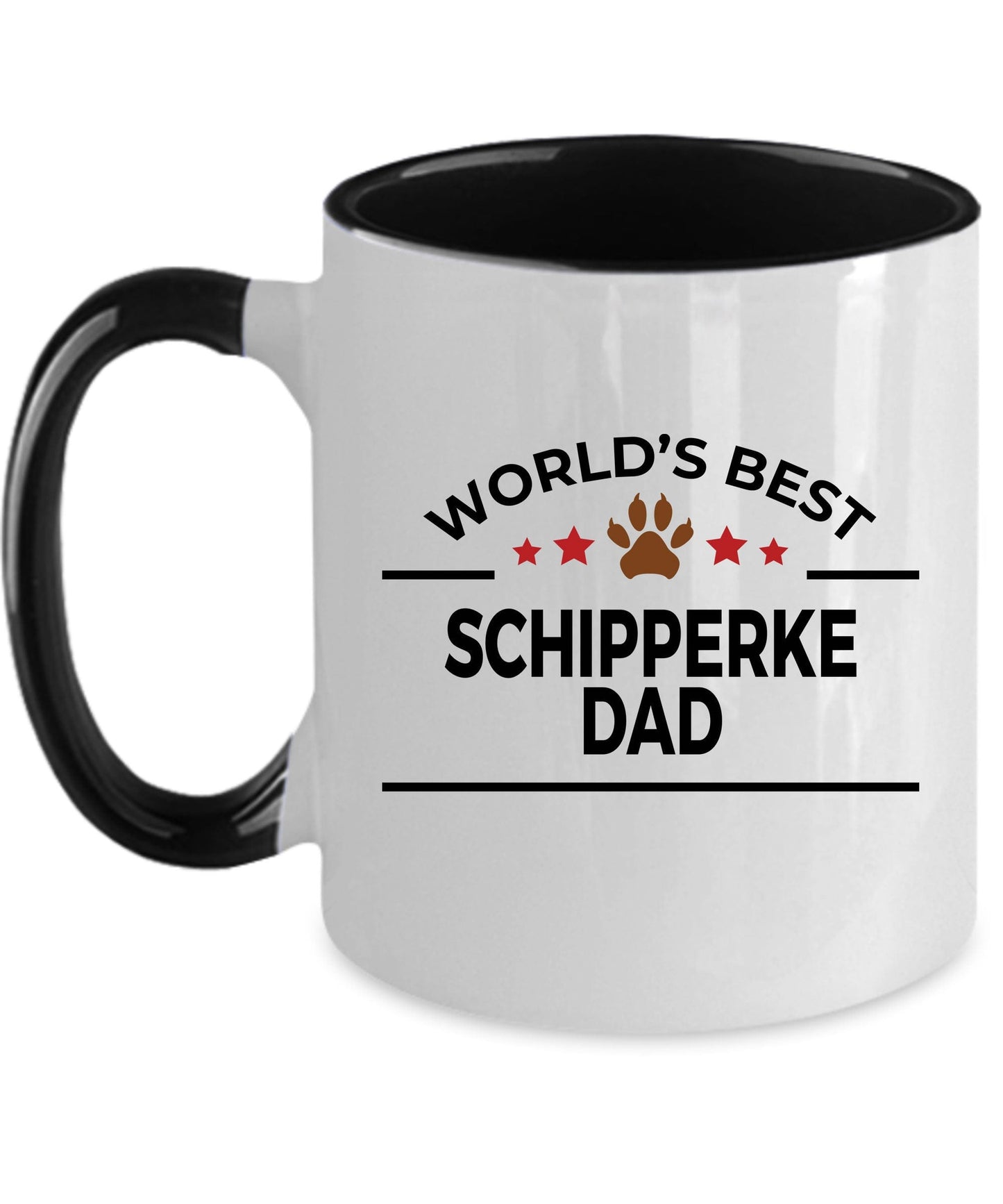 Schipperke Dog Dad Coffee Mug Custom photo upload and personalization available