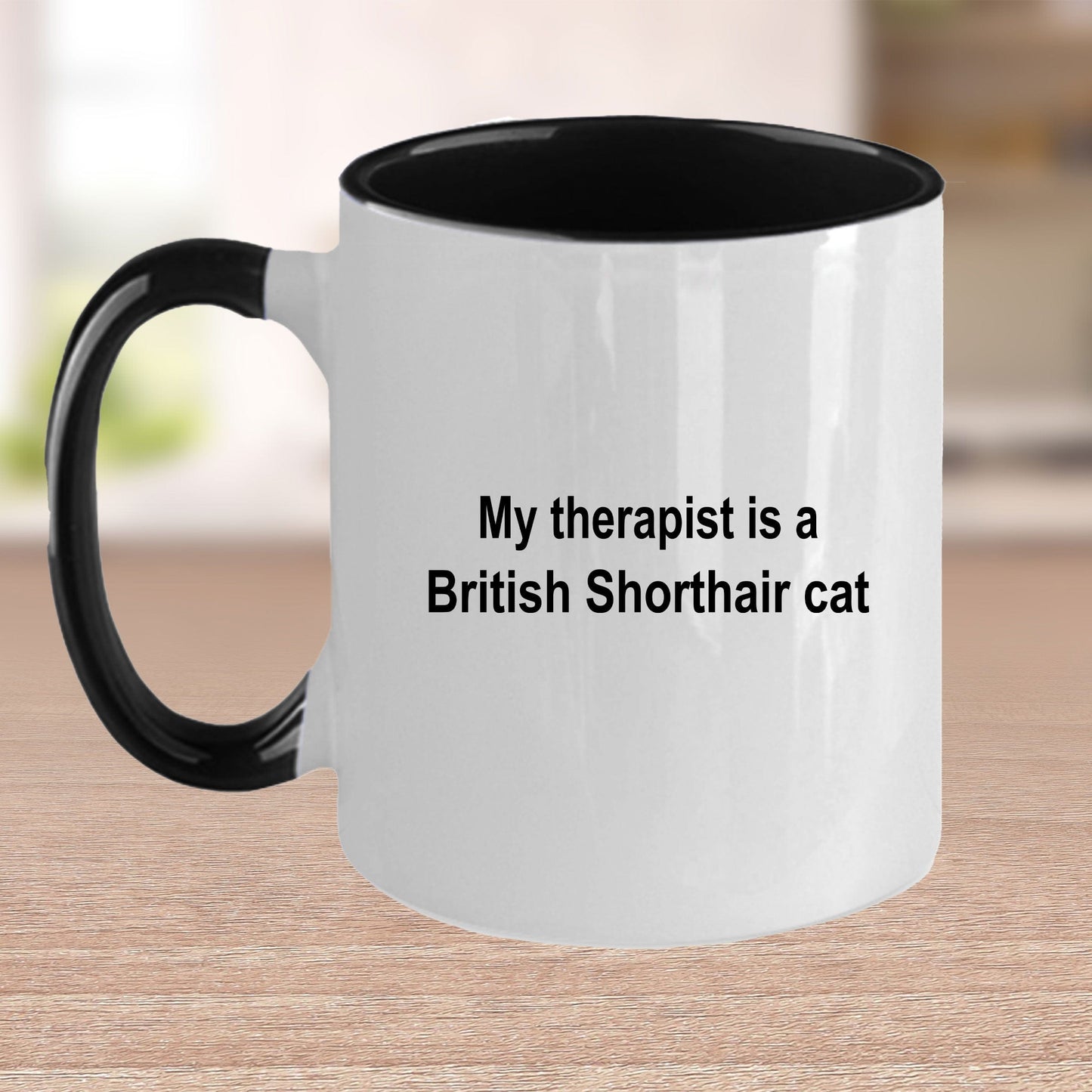 British Shorthair Cat Therapist Ceramic Coffee Mug