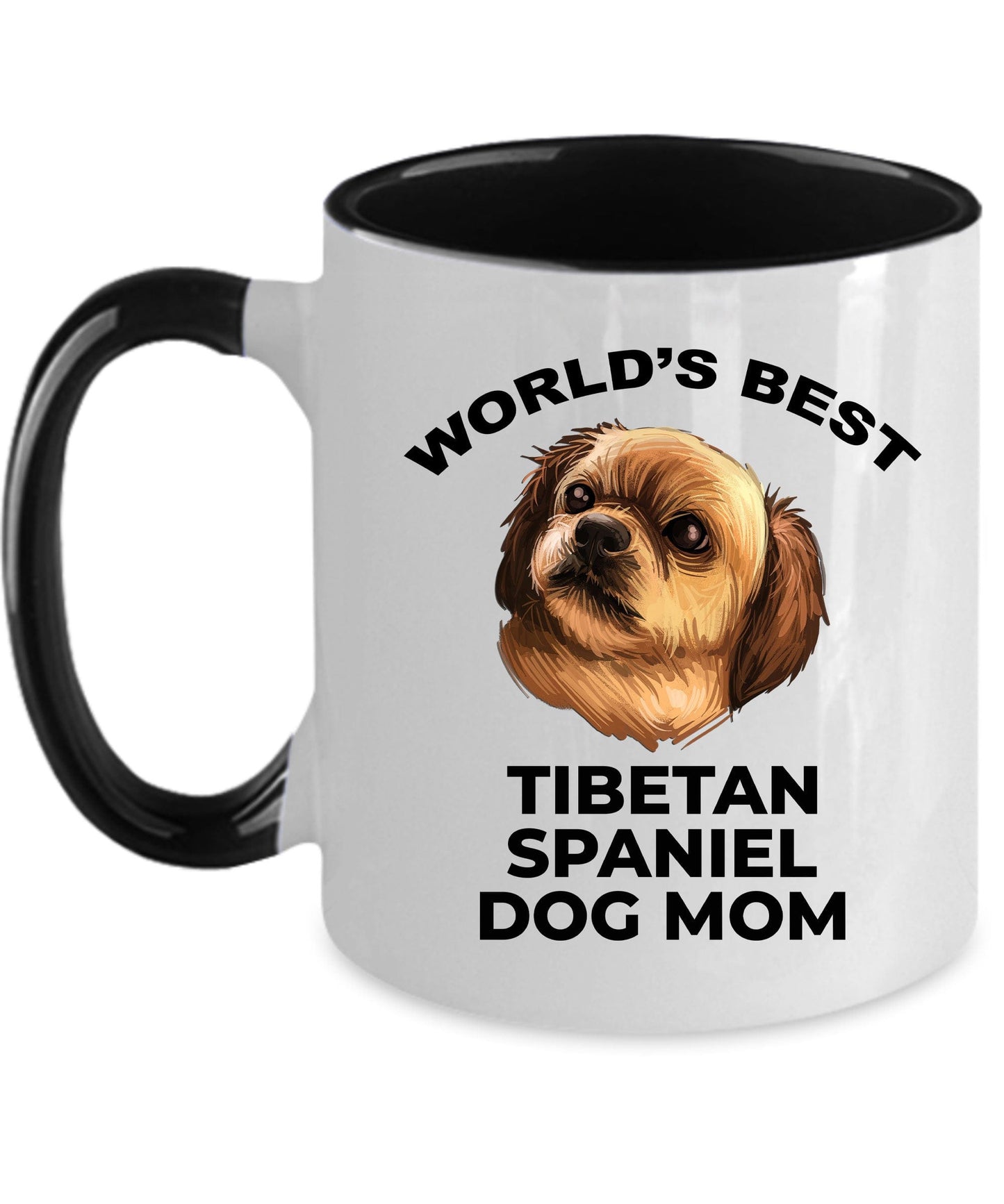 Tibetan Spaniel Best Mom Custom Photo Coffee Mug