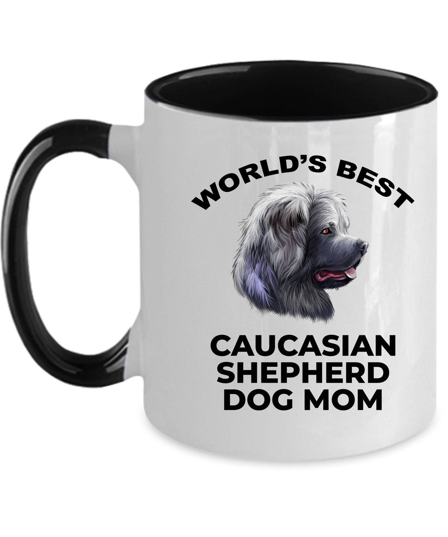 Caucasian Shepherd Best Dog Mom Custom Photo Coffee Mug