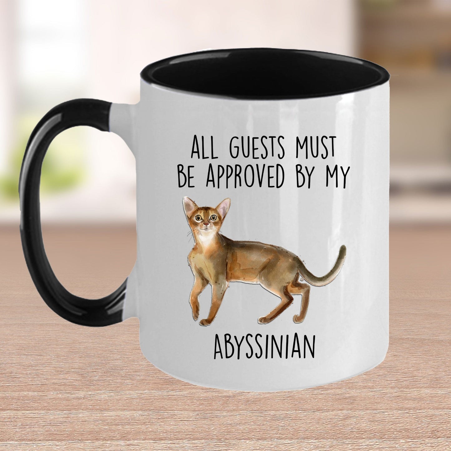 Abyssinian Cat Funny Coffee Mug - All Guests Must Be Approved