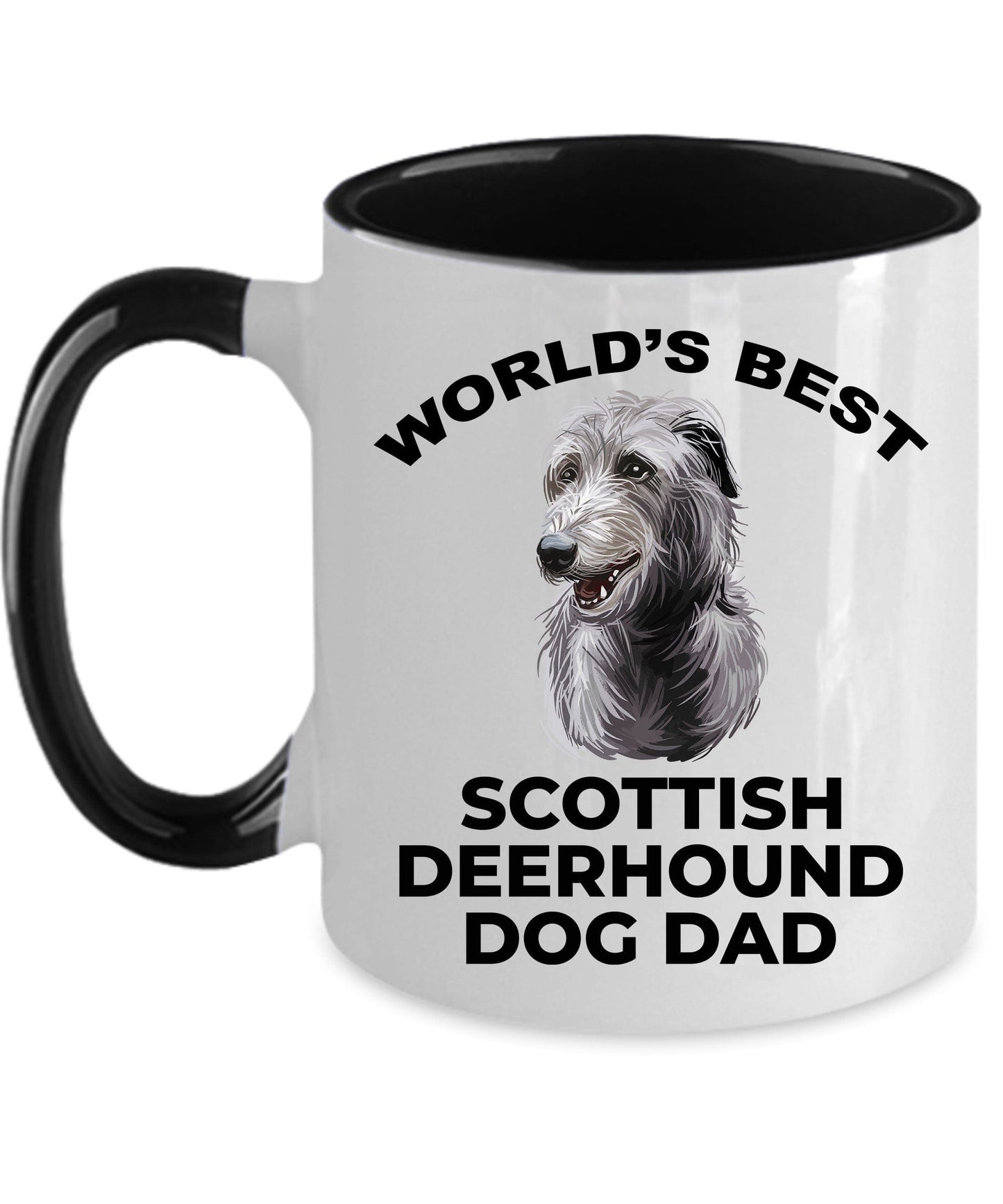 Scottish Deerhound Best Dog Dad Ceramic Coffee Mug