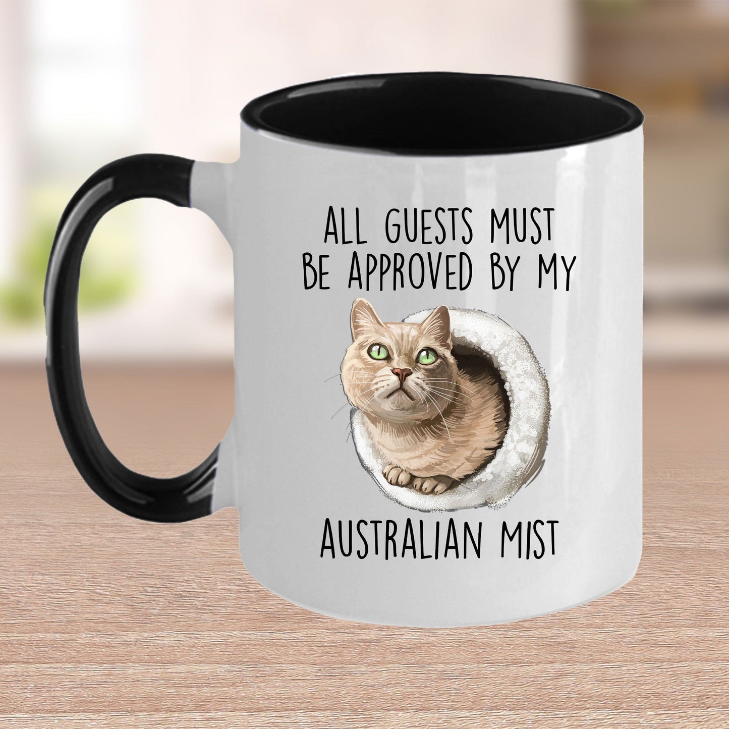 Australian Mist Cat Funny Coffee Mug - All Guests Must Be Approved