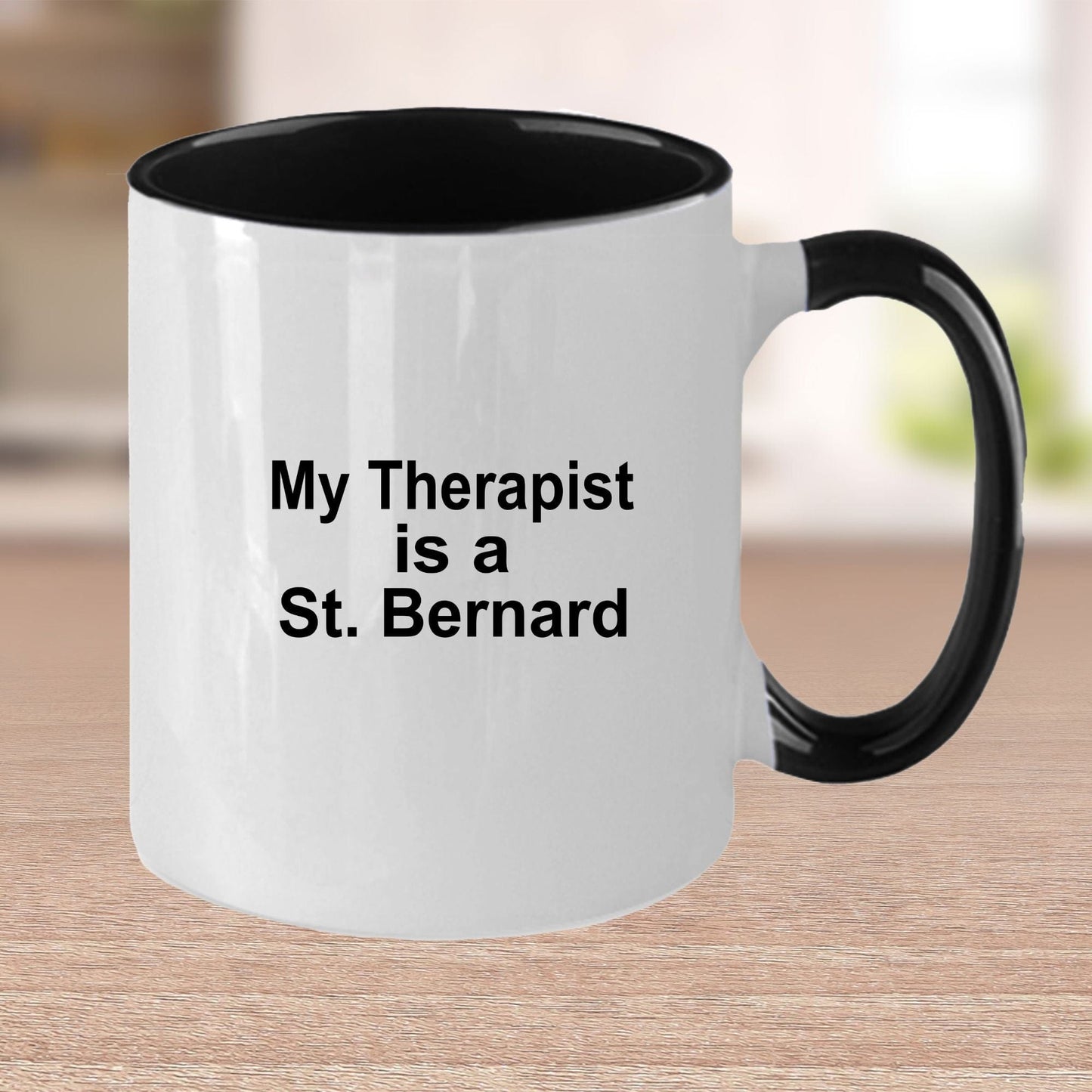 Saint Bernard Dog Owner Lover Funny Gift Therapist White Ceramic Coffee Mug