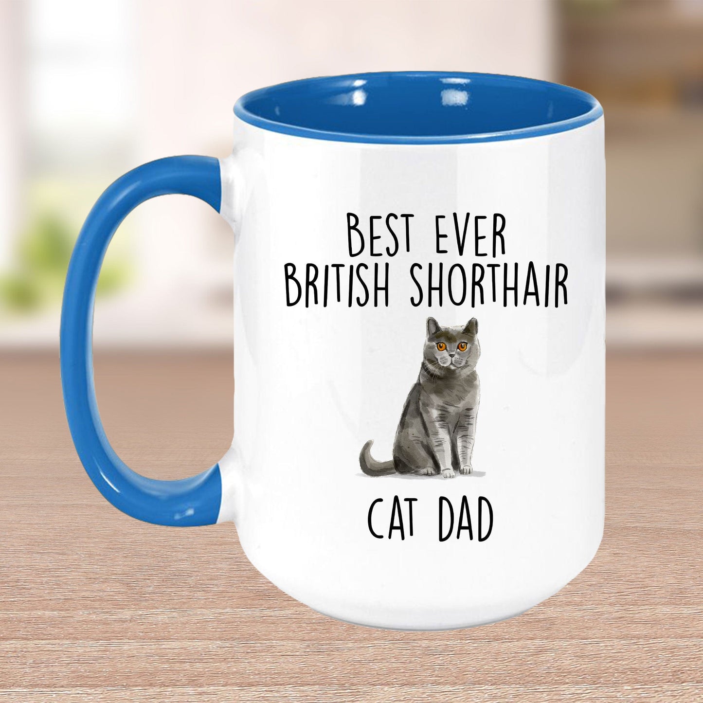 British Shorthair Cat Dad Ceramic Coffee Mug