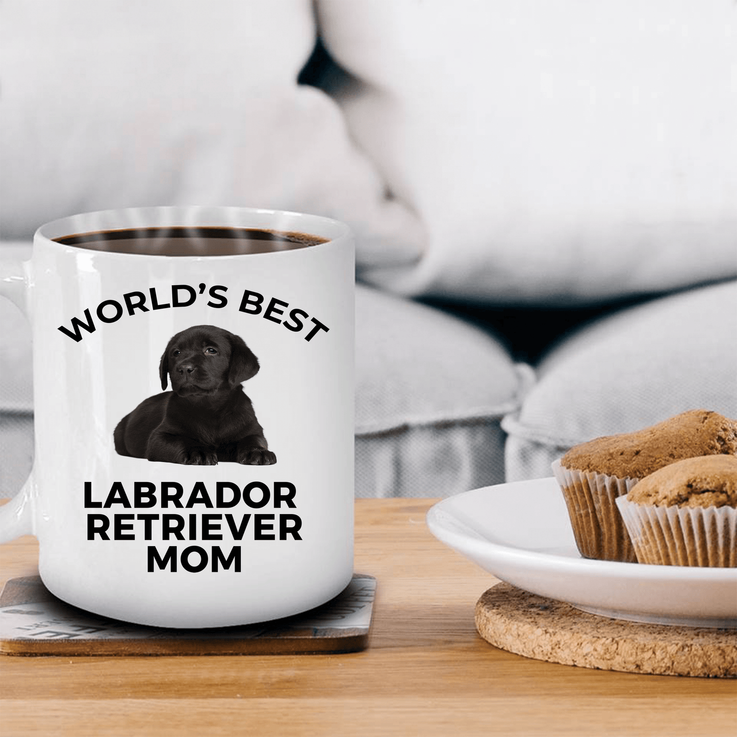 Labrador Retriever Black Puppy Dog Mom Coffee Mug