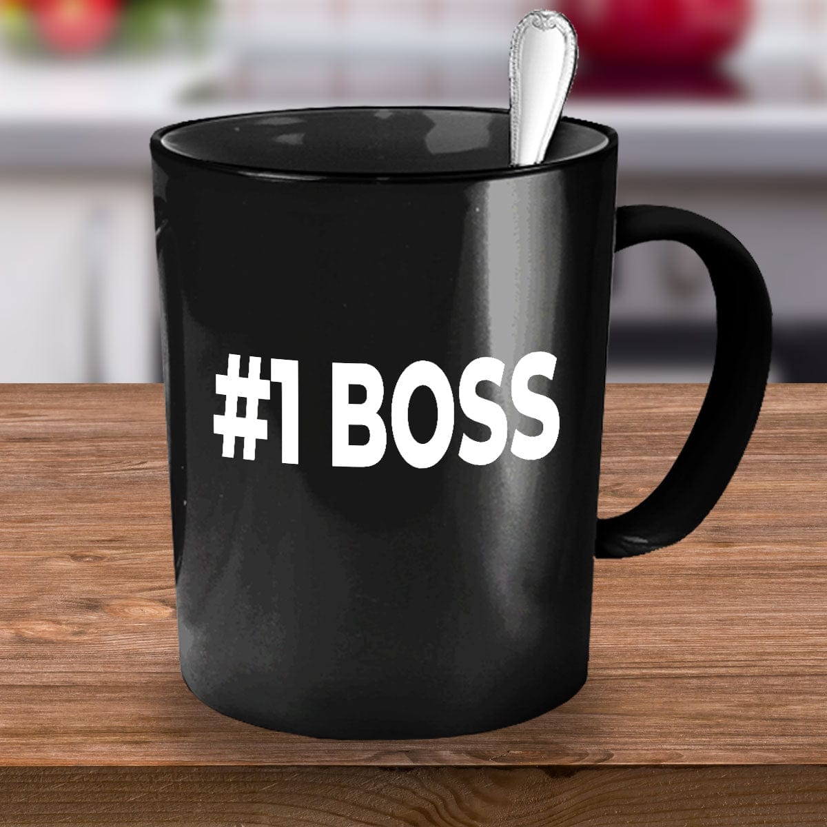 Number One Boss Black Coffee Mug