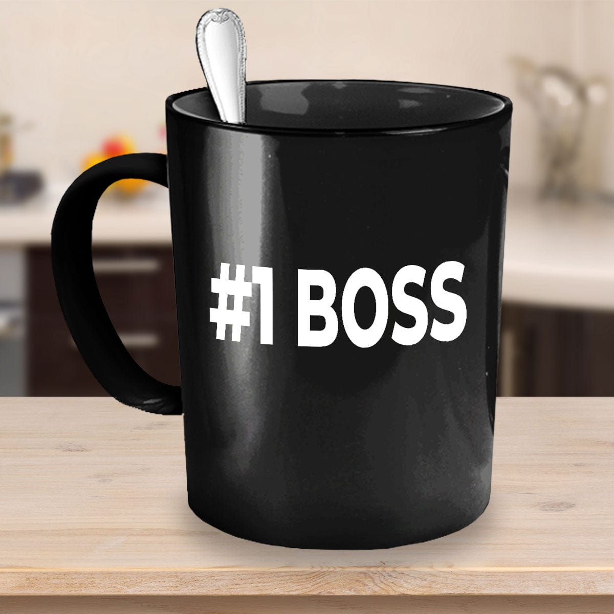 Number One Boss Black Coffee Mug